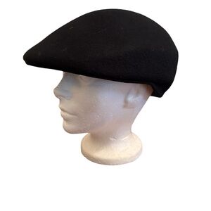 Vintage Picabo Black Wool Scally Cap Ivy Cap Flat Cap Driver Cap Men’s Winter